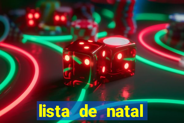 lista de natal para imprimir